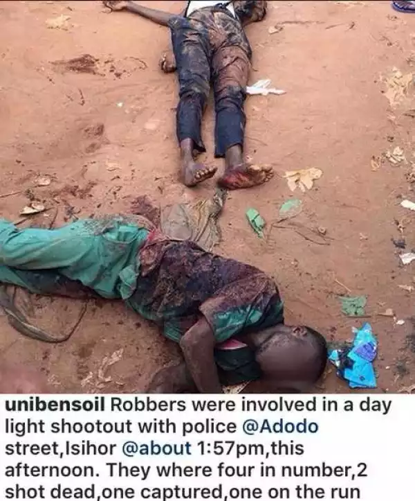 End of the Road for Benin Gang of Robbers as Police Sent them to Hell After a Gun Battle (Photo)